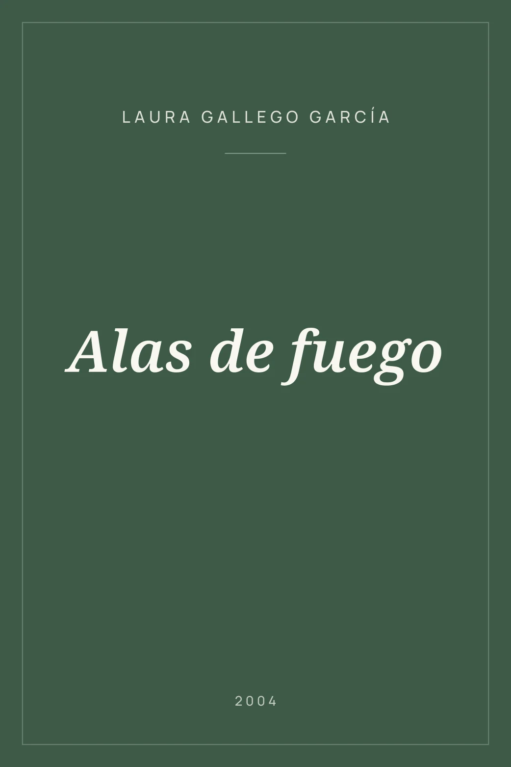 Portada de Alas de fuego