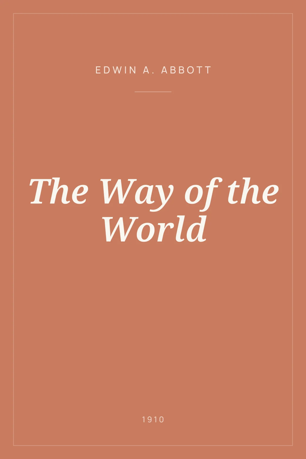 Portada de The Way of the World
