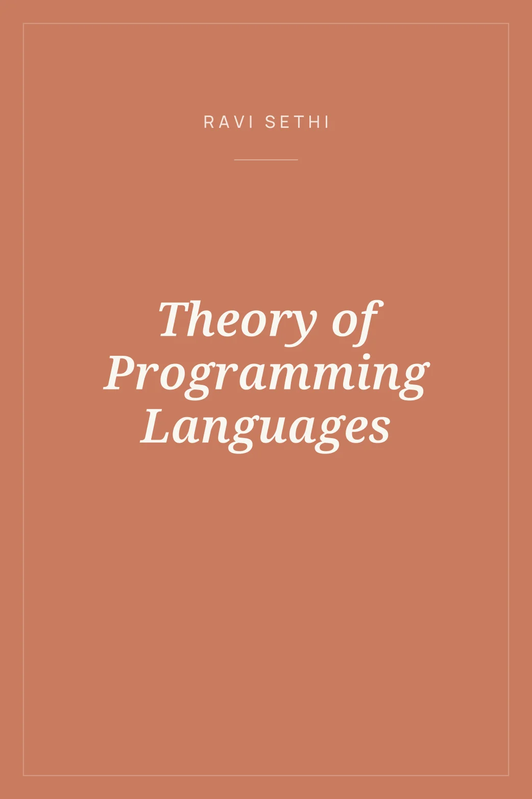 Portada de Theory of Programming Languages