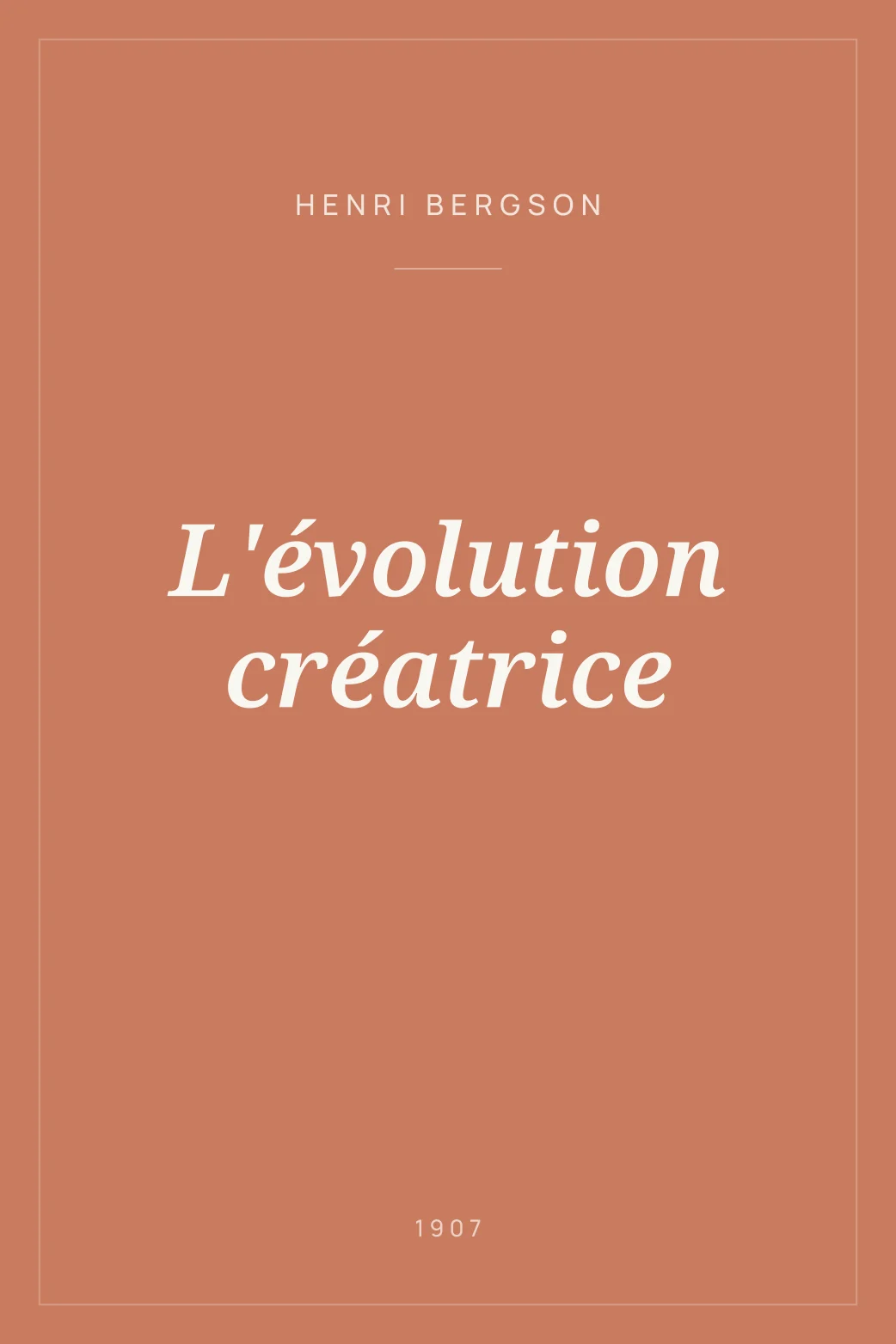 Portada de L'évolution créatrice