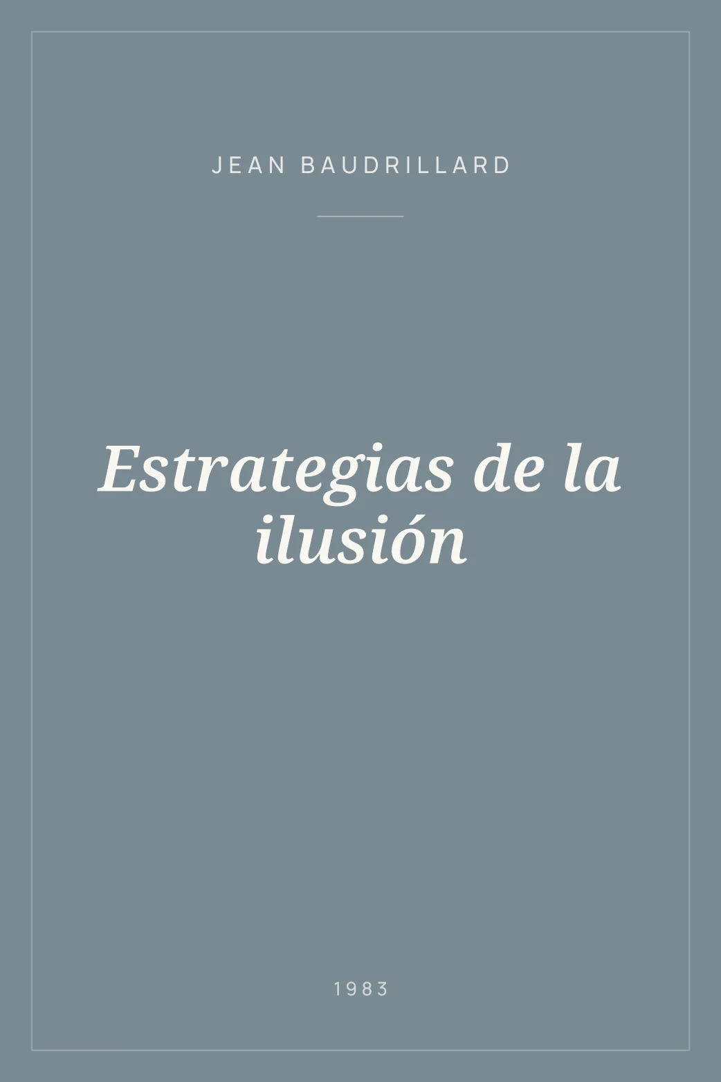 Portada de Estrategias de la ilusión