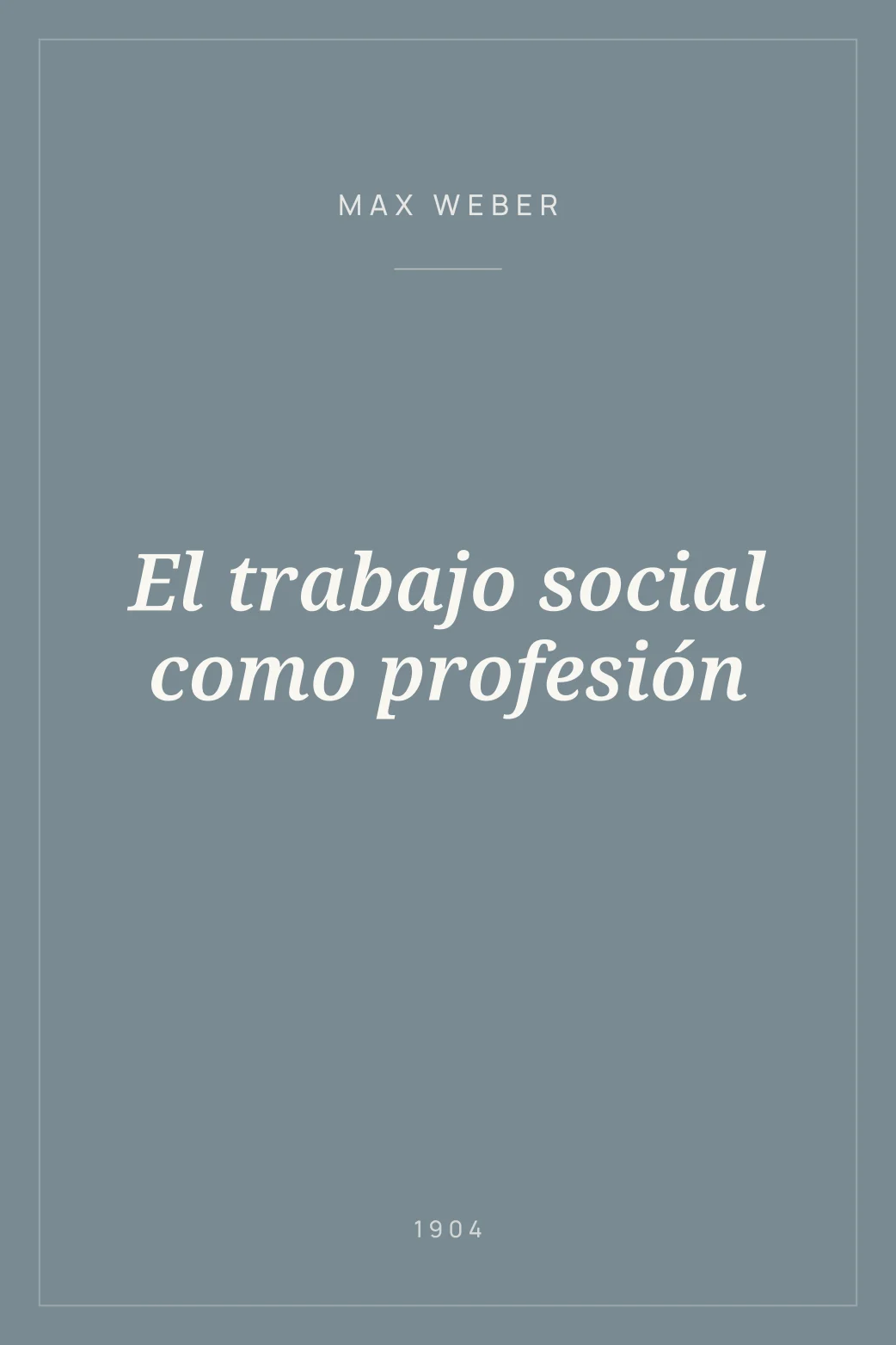 Portada de El trabajo social como profesión