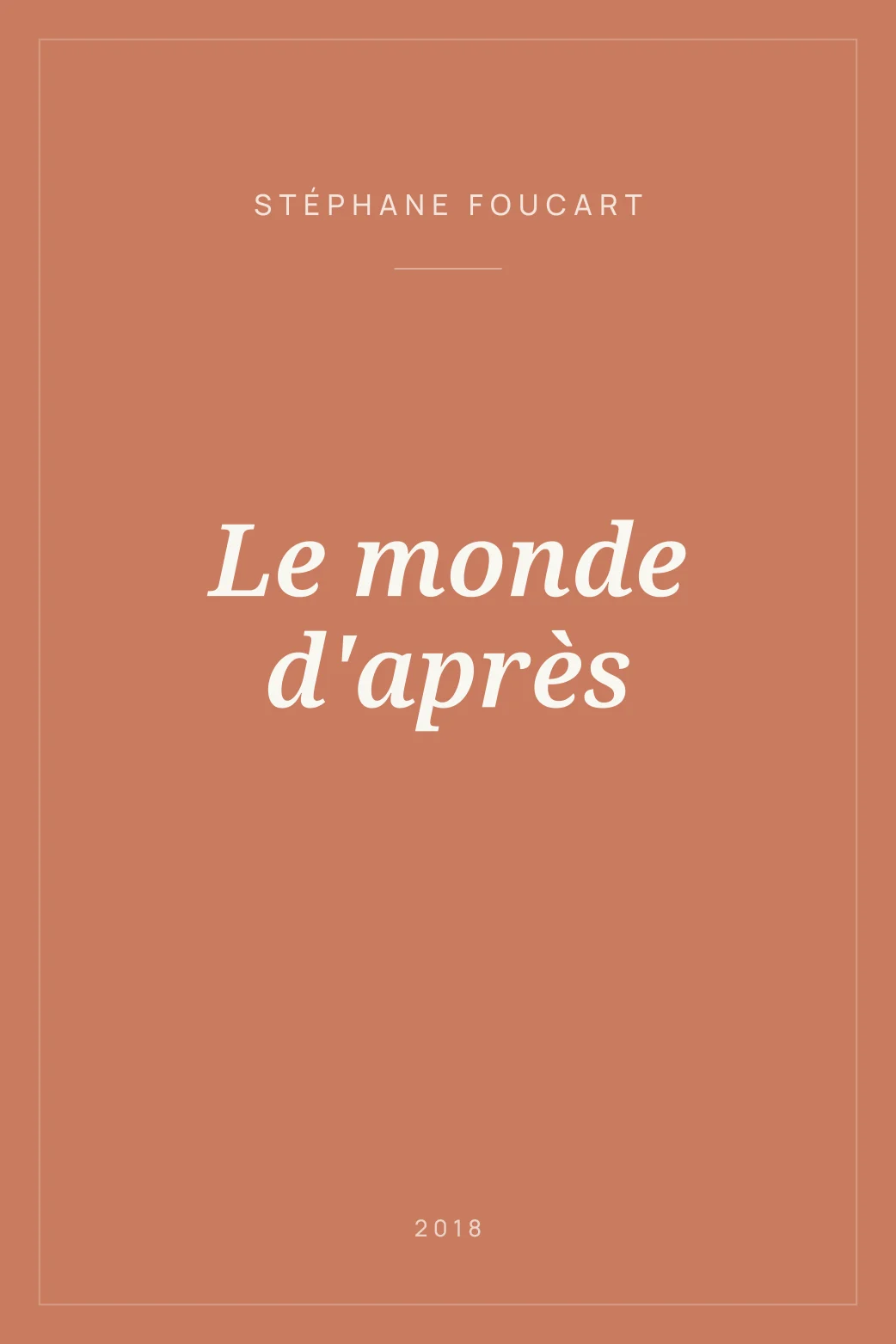 Portada de Le monde d'après