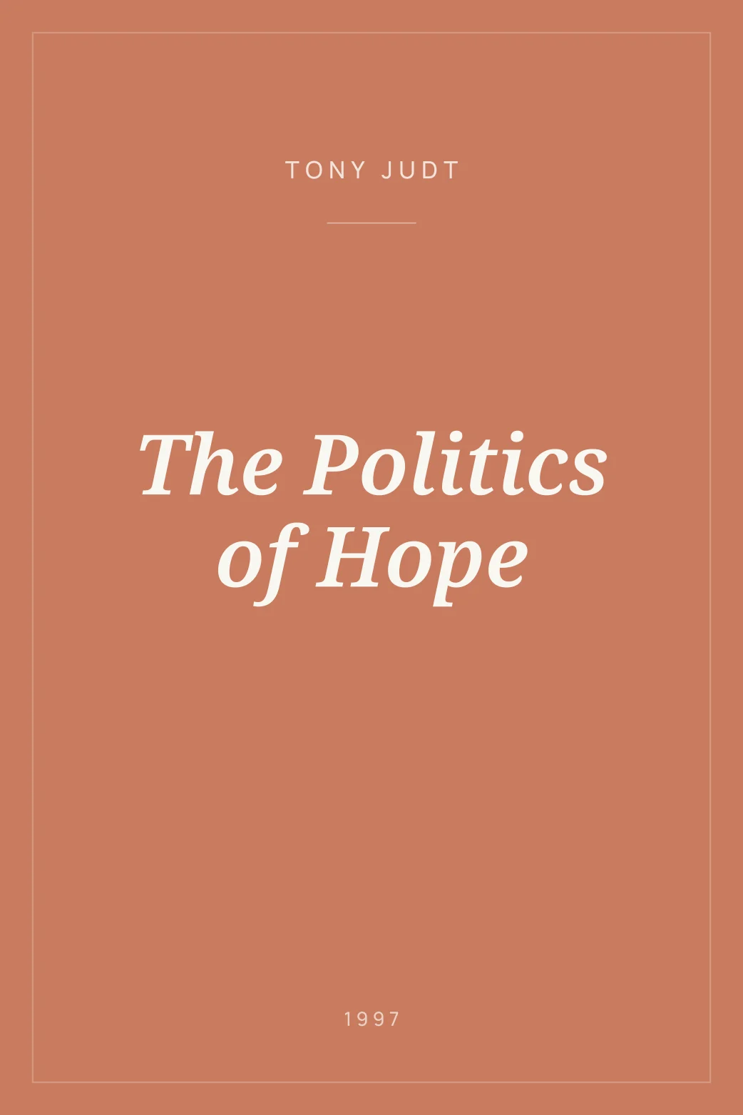 Portada de The Politics of Hope