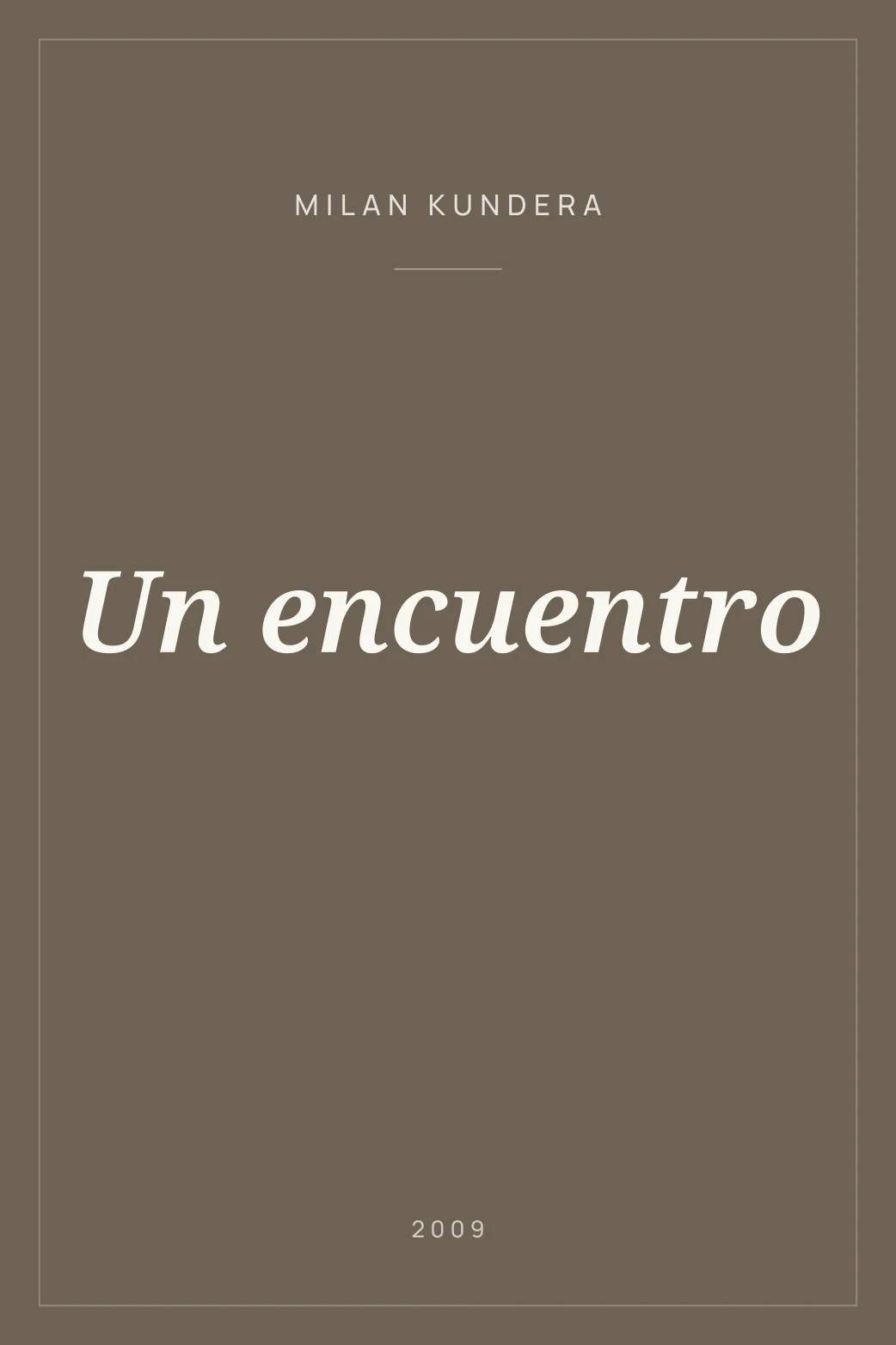 Portada de Un encuentro