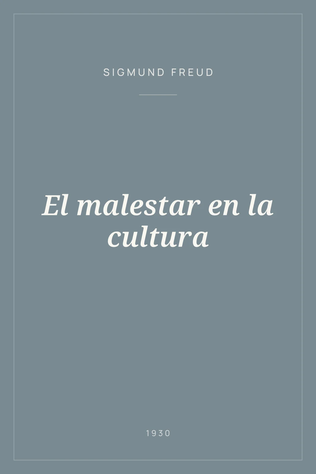 Portada de El malestar en la cultura