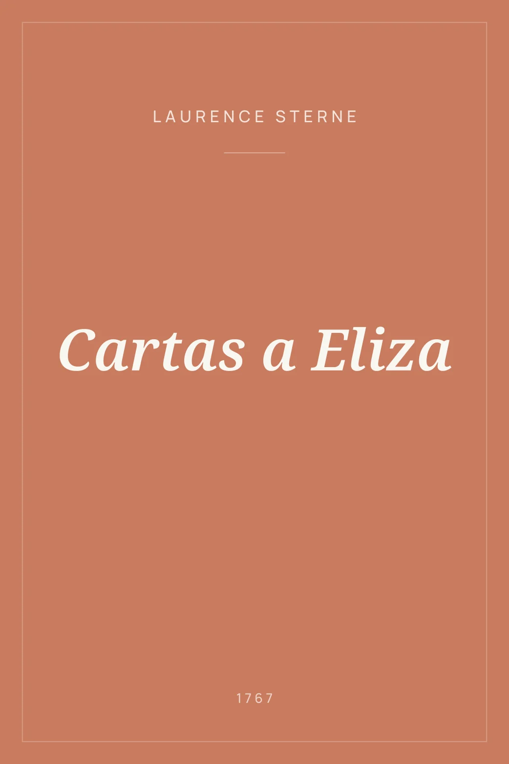 Portada de Cartas a Eliza