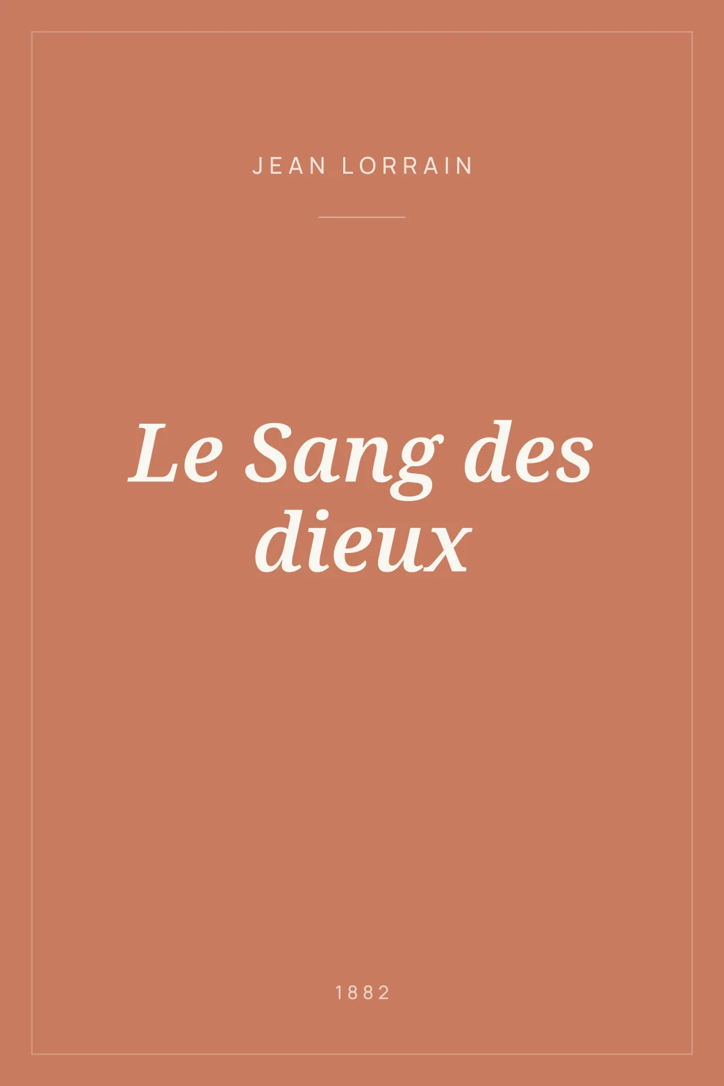 Portada de Le Sang des dieux