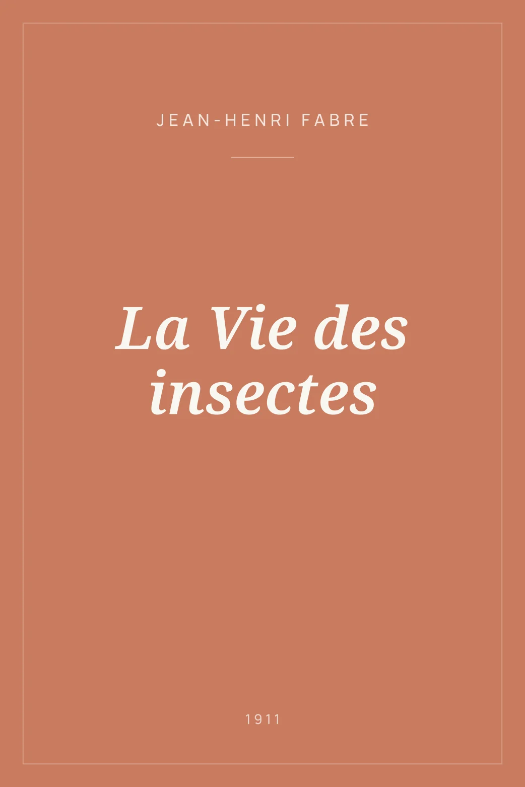 Portada de La Vie des insectes