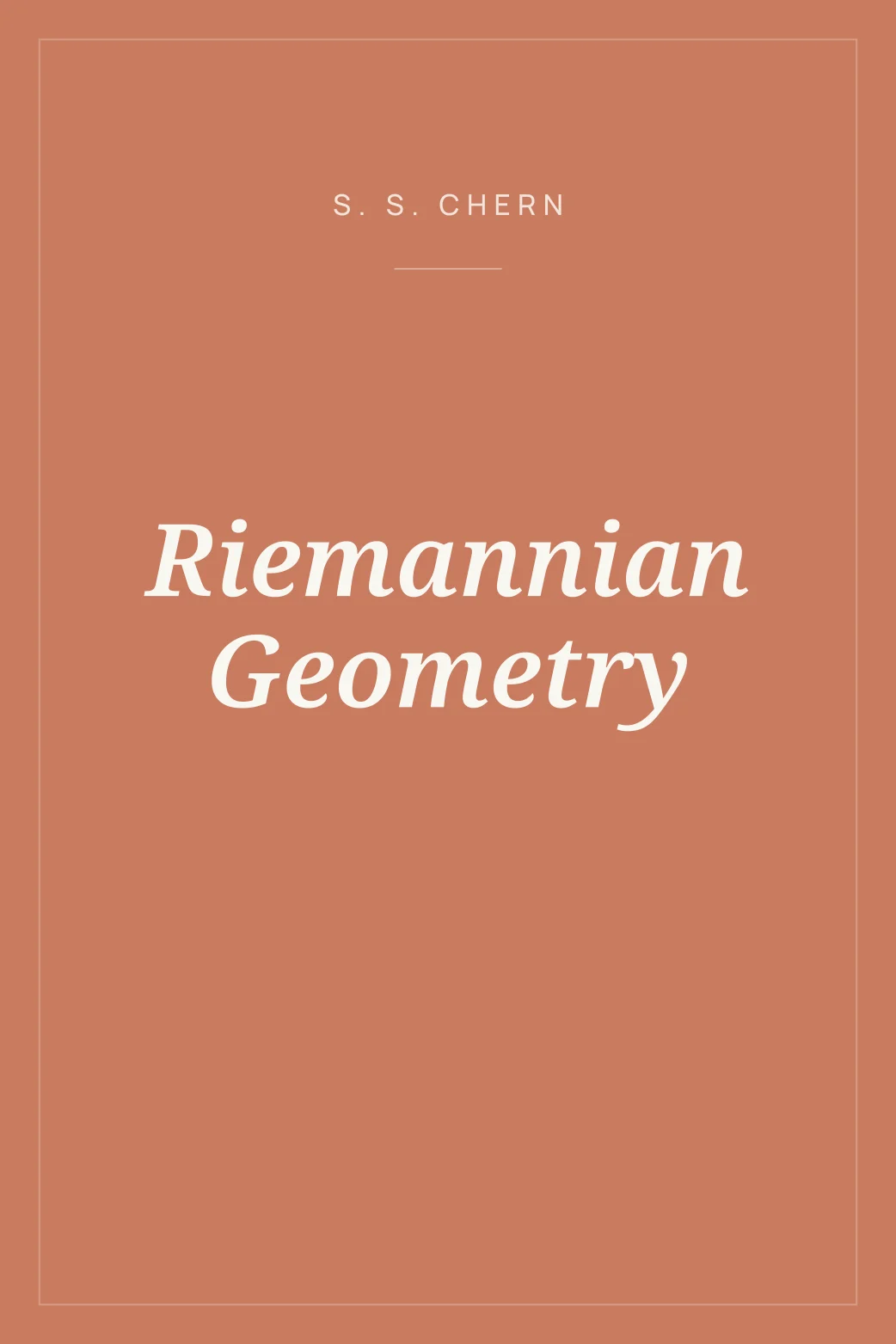 Portada de Riemannian Geometry
