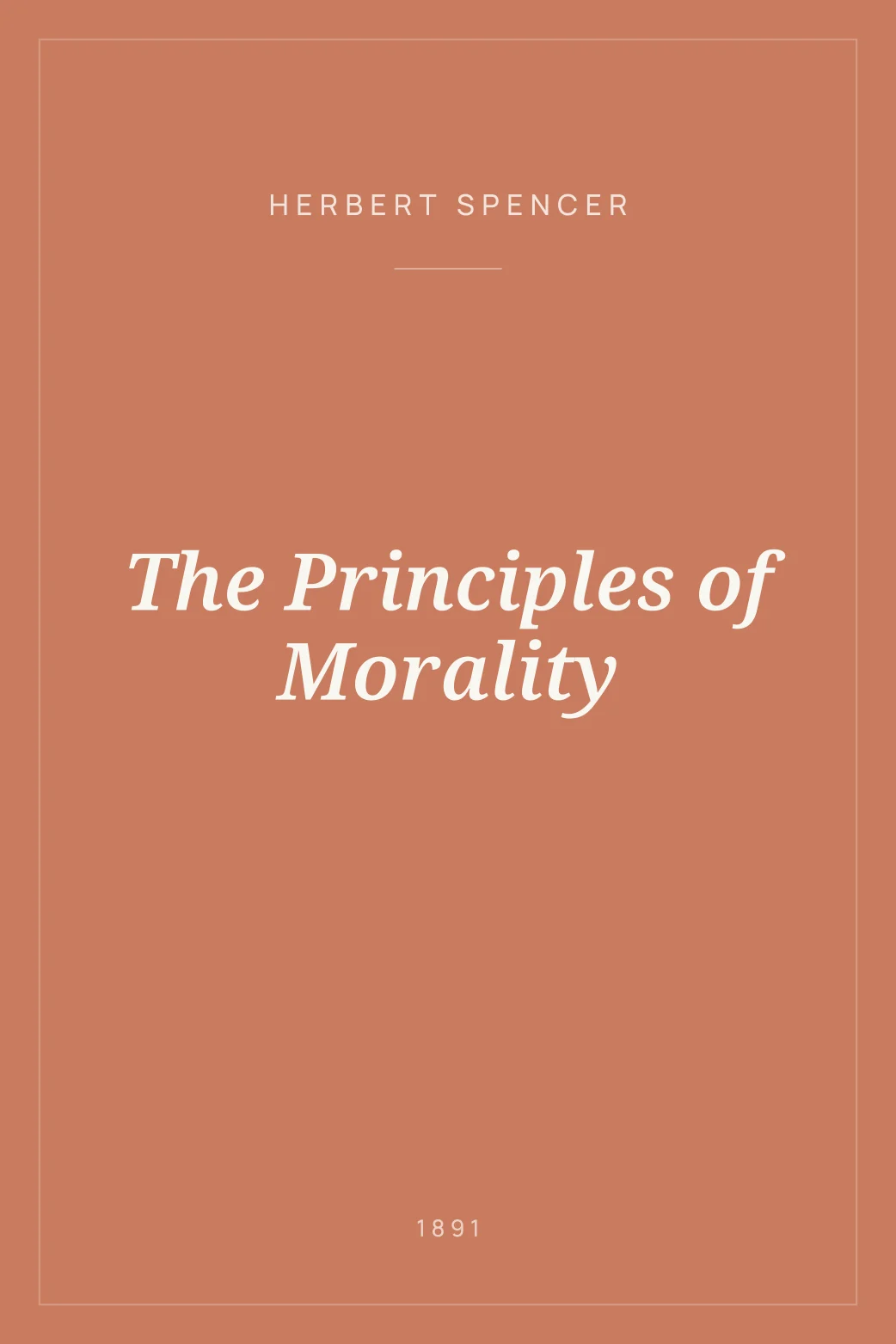 Portada de The Principles of Morality