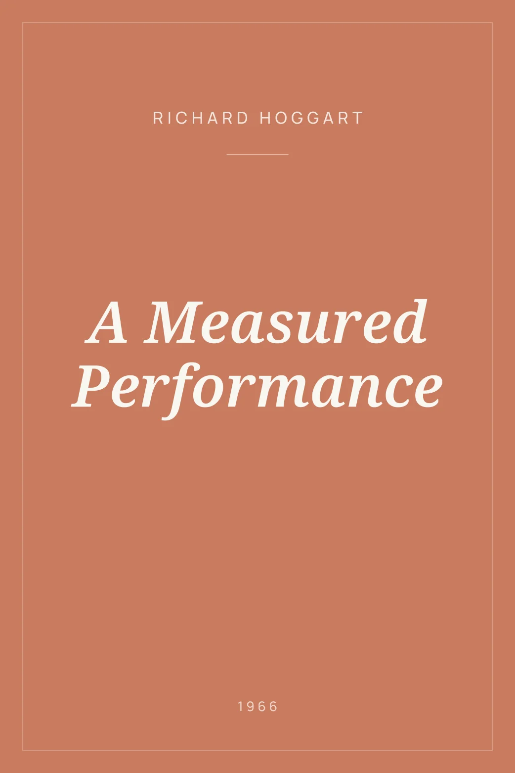 Portada de A Measured Performance