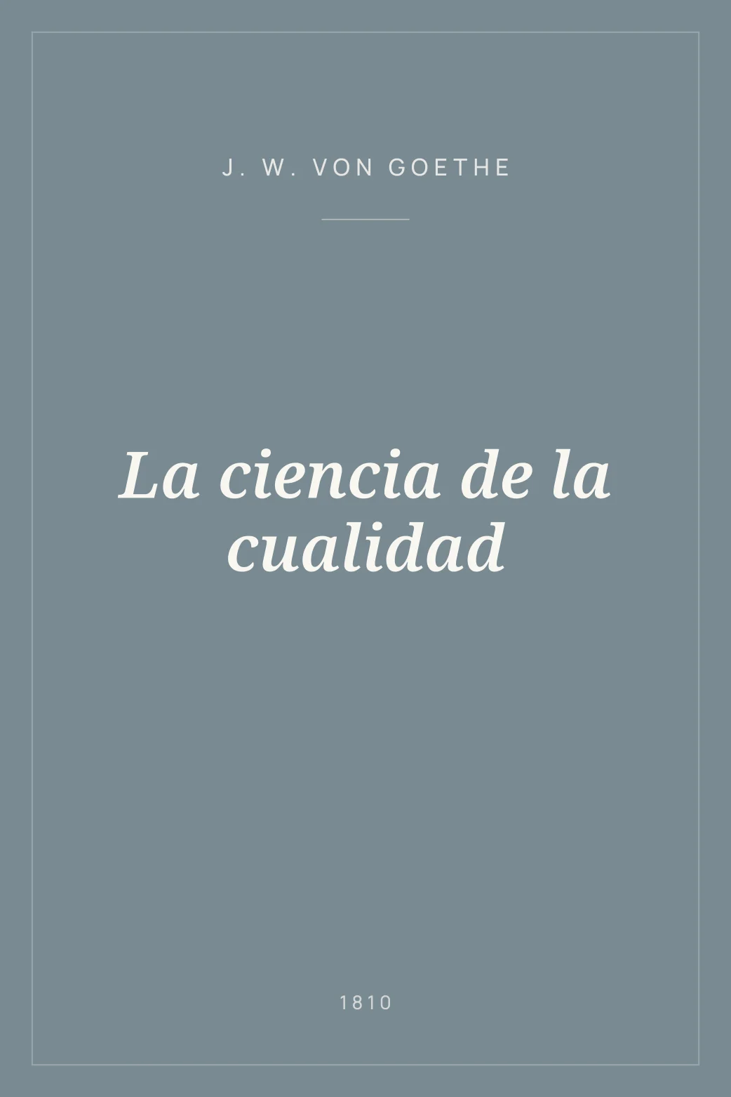 Portada de La ciencia de la cualidad