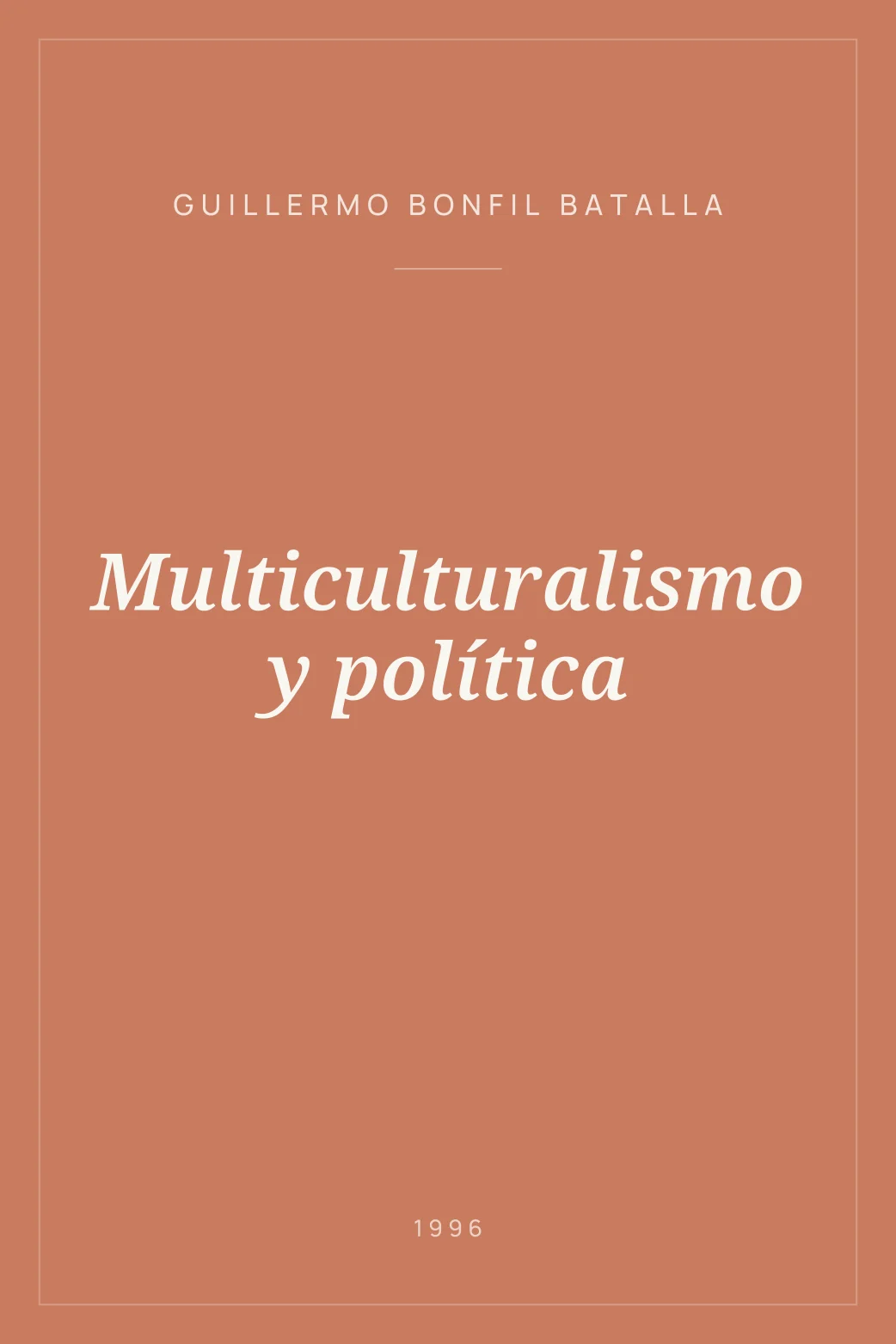 Portada de Multiculturalismo y política