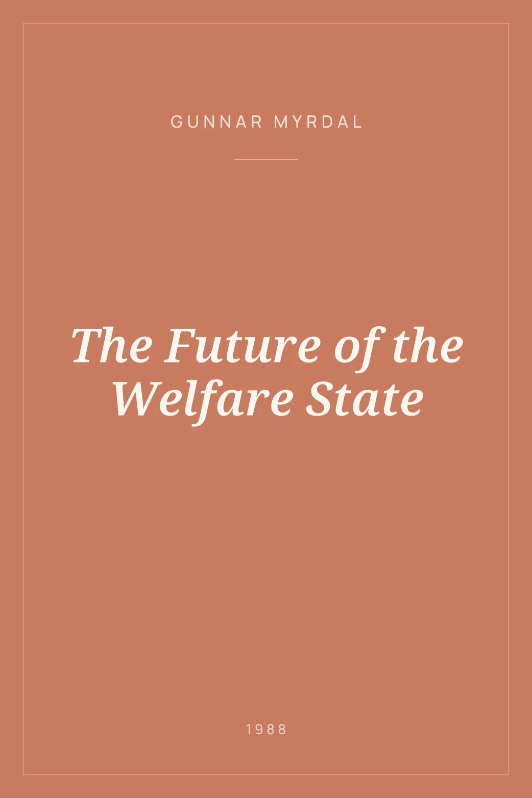 Portada de The Future of the Welfare State