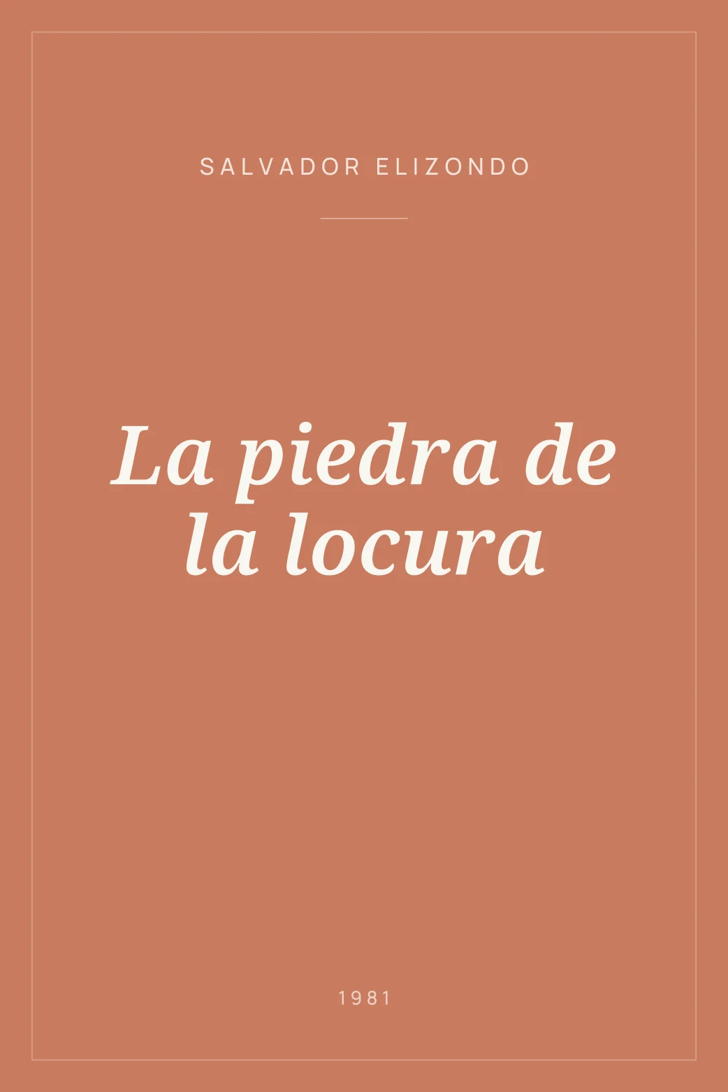 Portada de La piedra de la locura