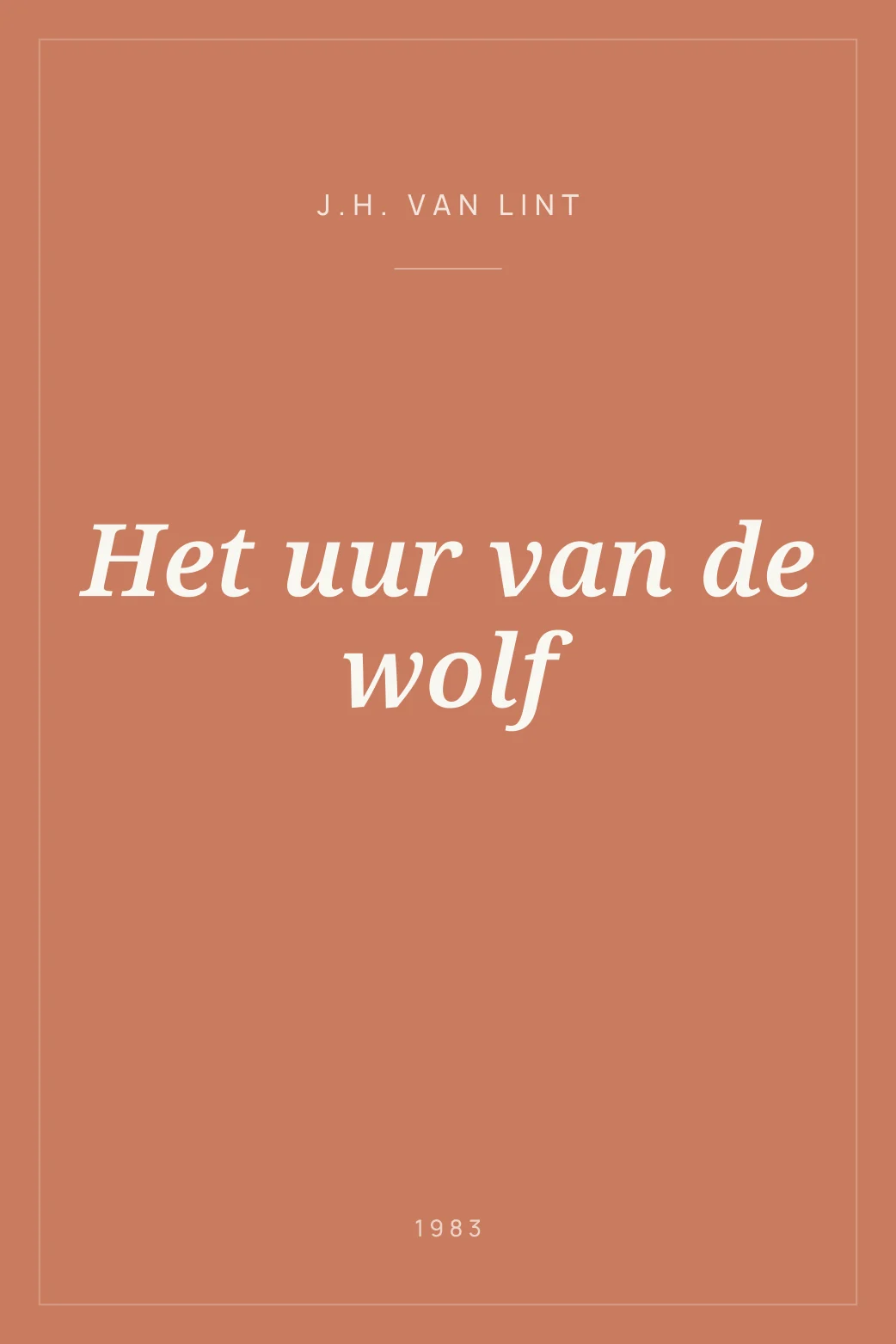 Portada de Het uur van de wolf