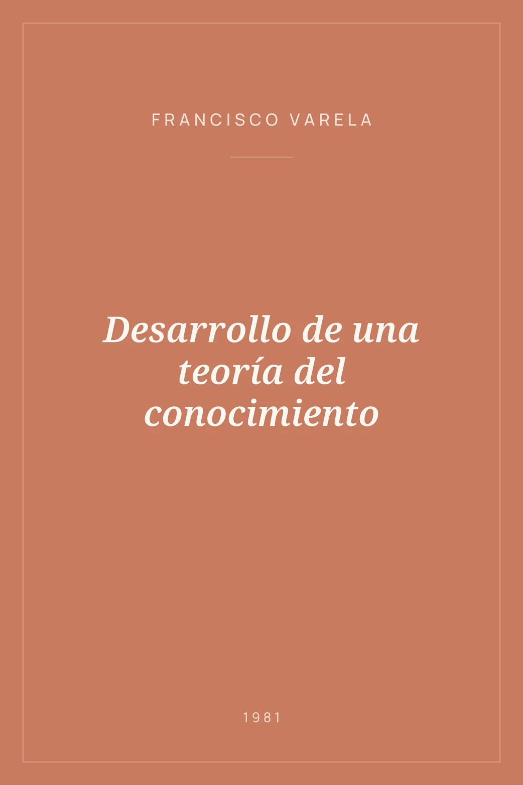 Portada de Desarrollo de una teoría del conocimiento