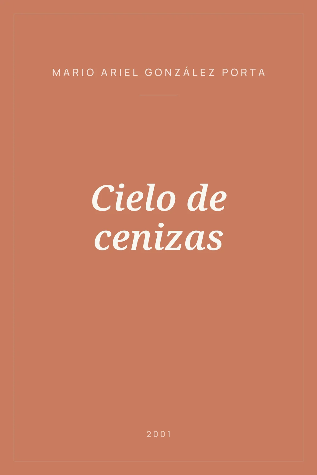 Portada de Cielo de cenizas