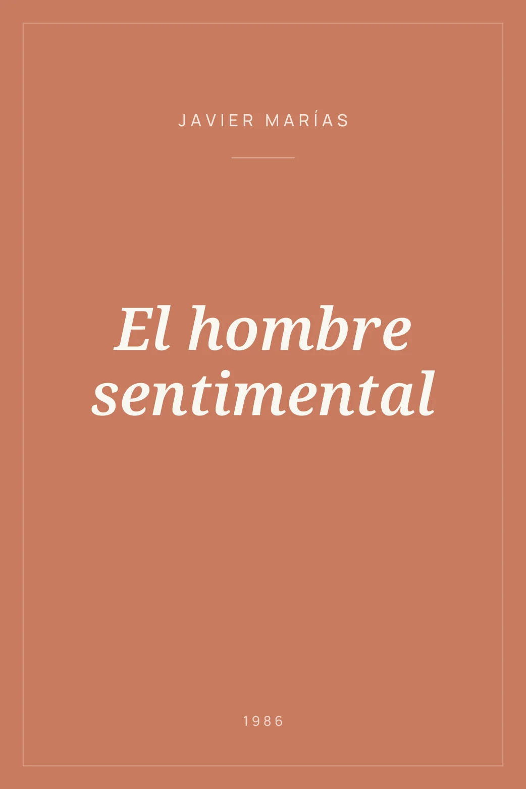 Portada de El hombre sentimental