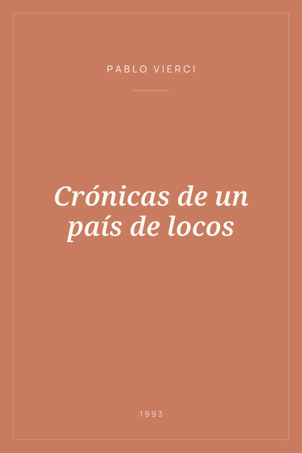 Portada de Crónicas de un país de locos