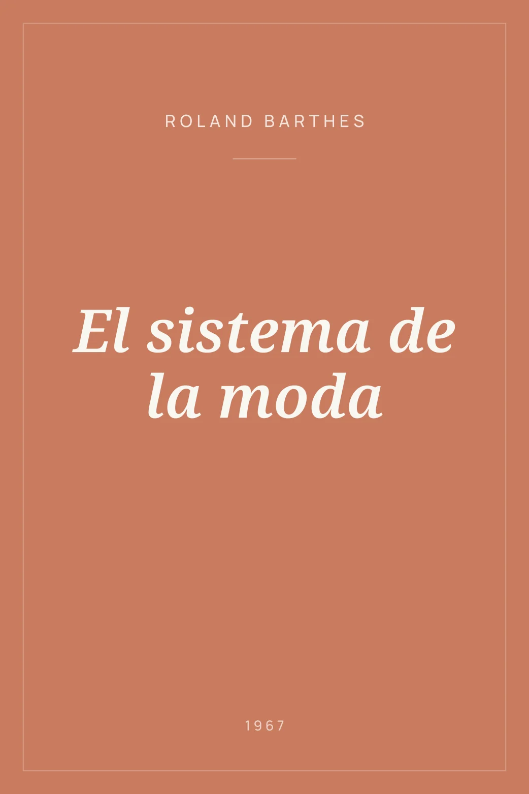 Portada de El sistema de la moda