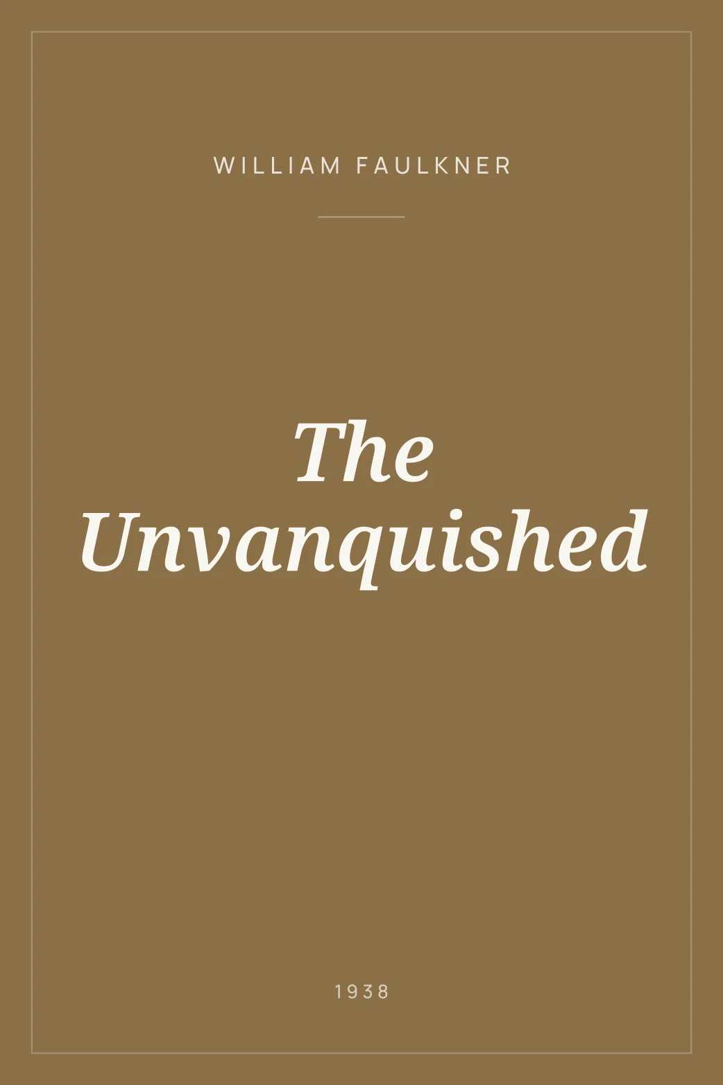 Portada de The Unvanquished
