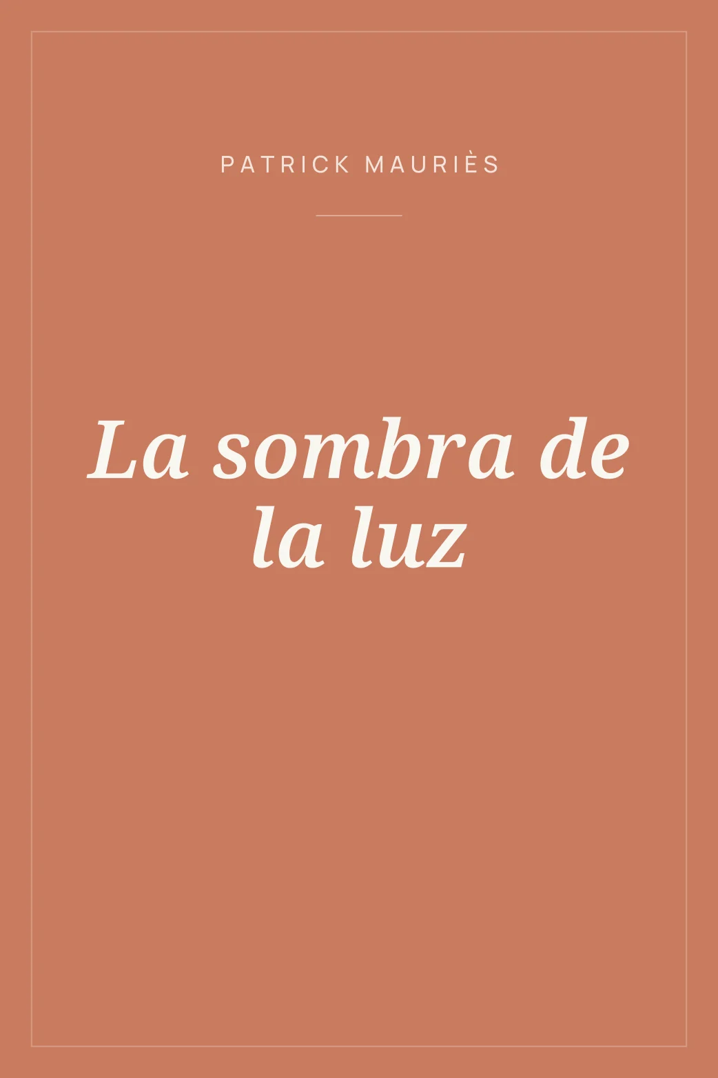 Portada de La sombra de la luz