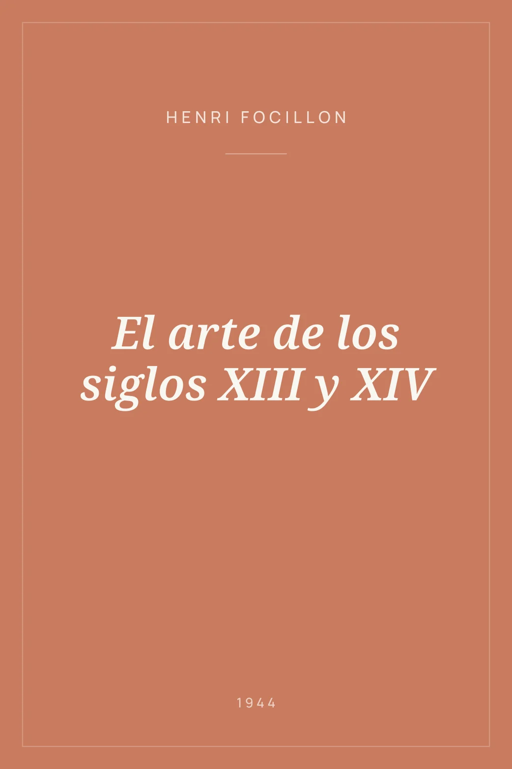 Portada de El arte de los siglos XIII y XIV