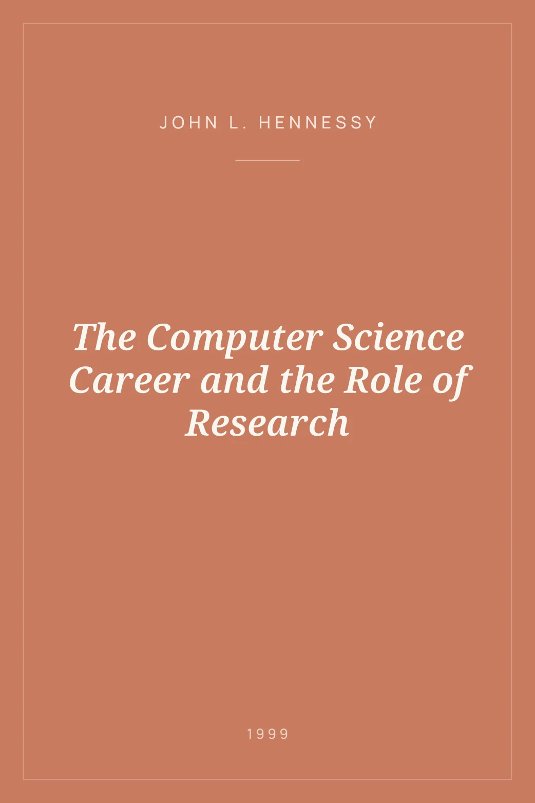 Portada de The Computer Science Career and the Role of Research
