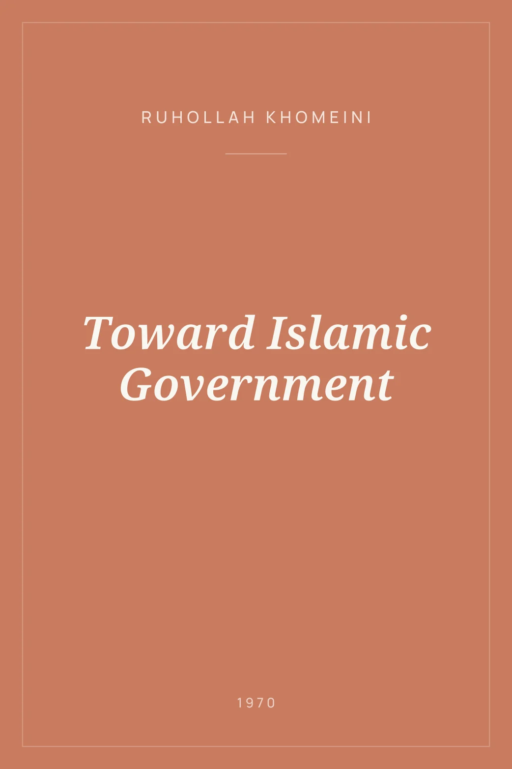 Portada de Toward Islamic Government