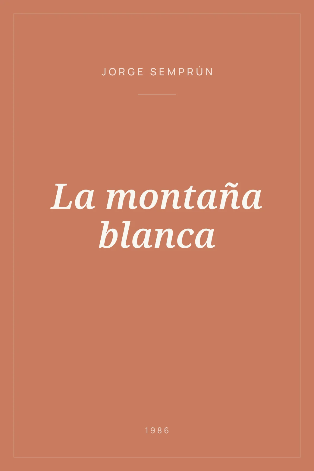 Portada de La montaña blanca