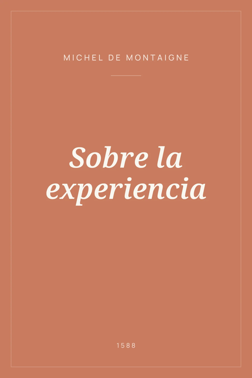 Portada de Sobre la experiencia