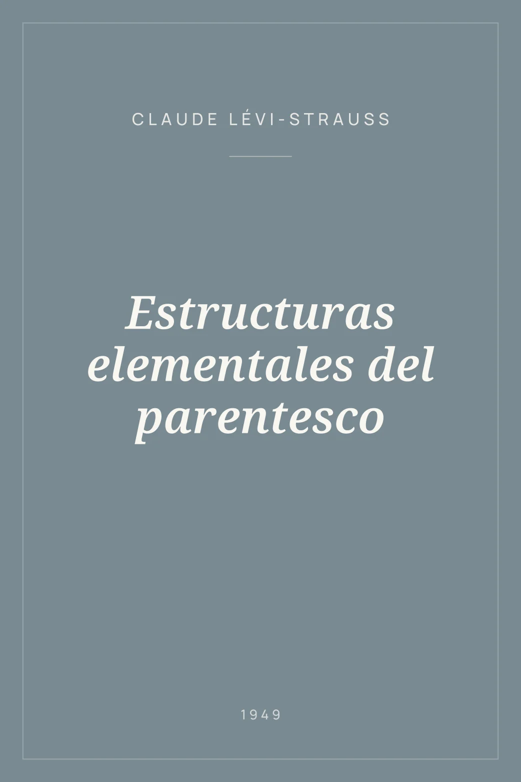 Portada de Estructuras elementales del parentesco