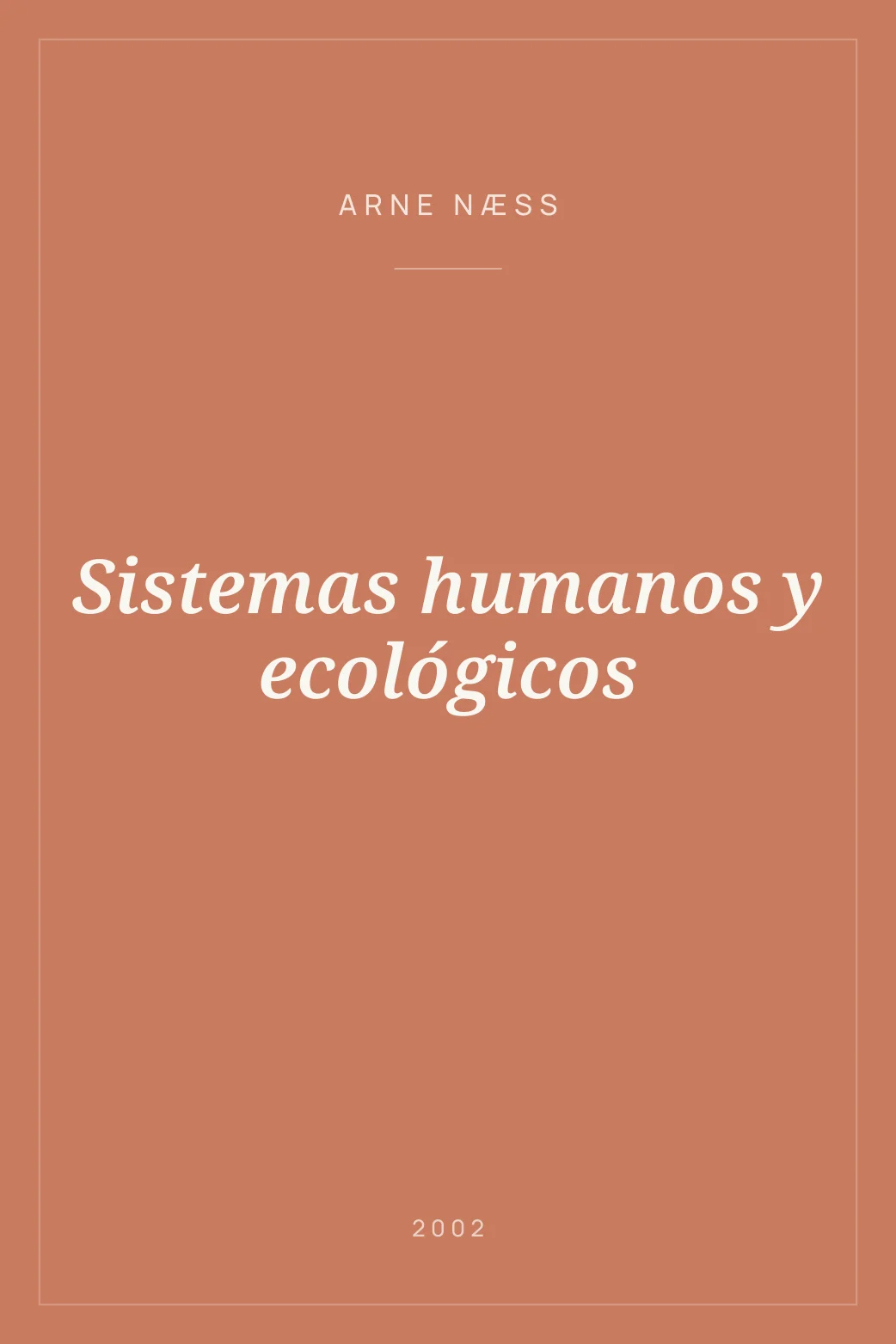 Portada de Sistemas humanos y ecológicos