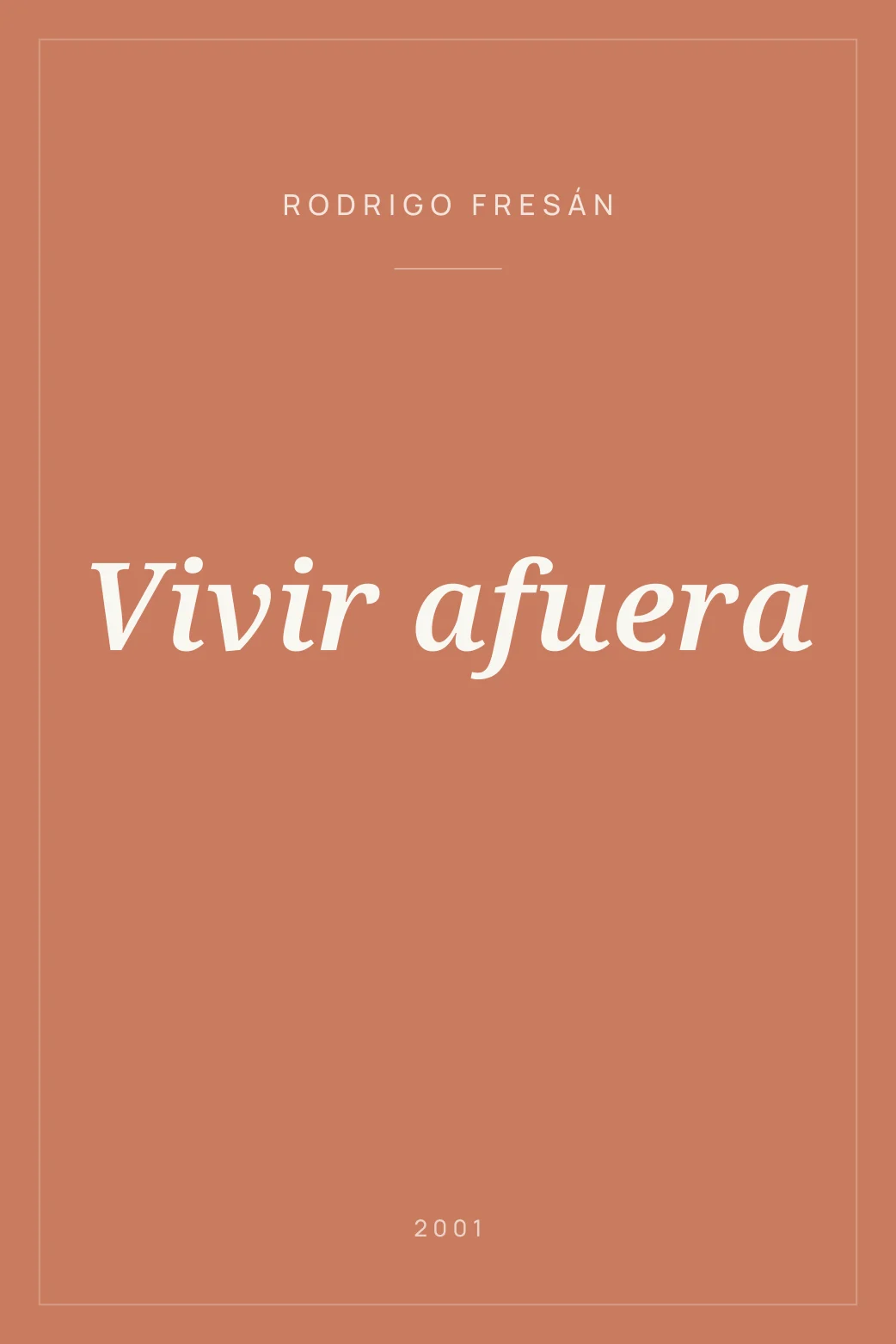 Portada de Vivir afuera
