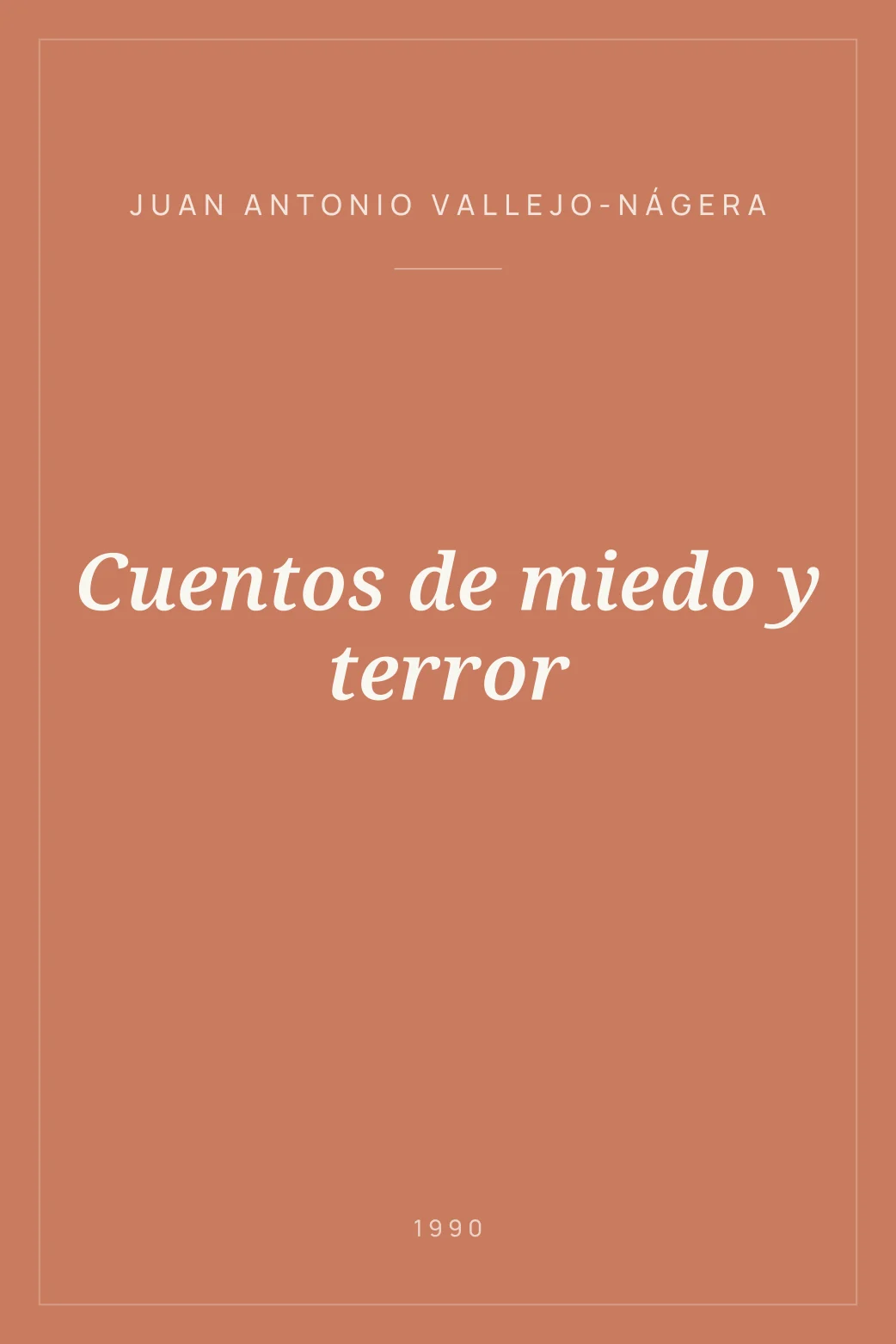 Portada de Cuentos de miedo y terror
