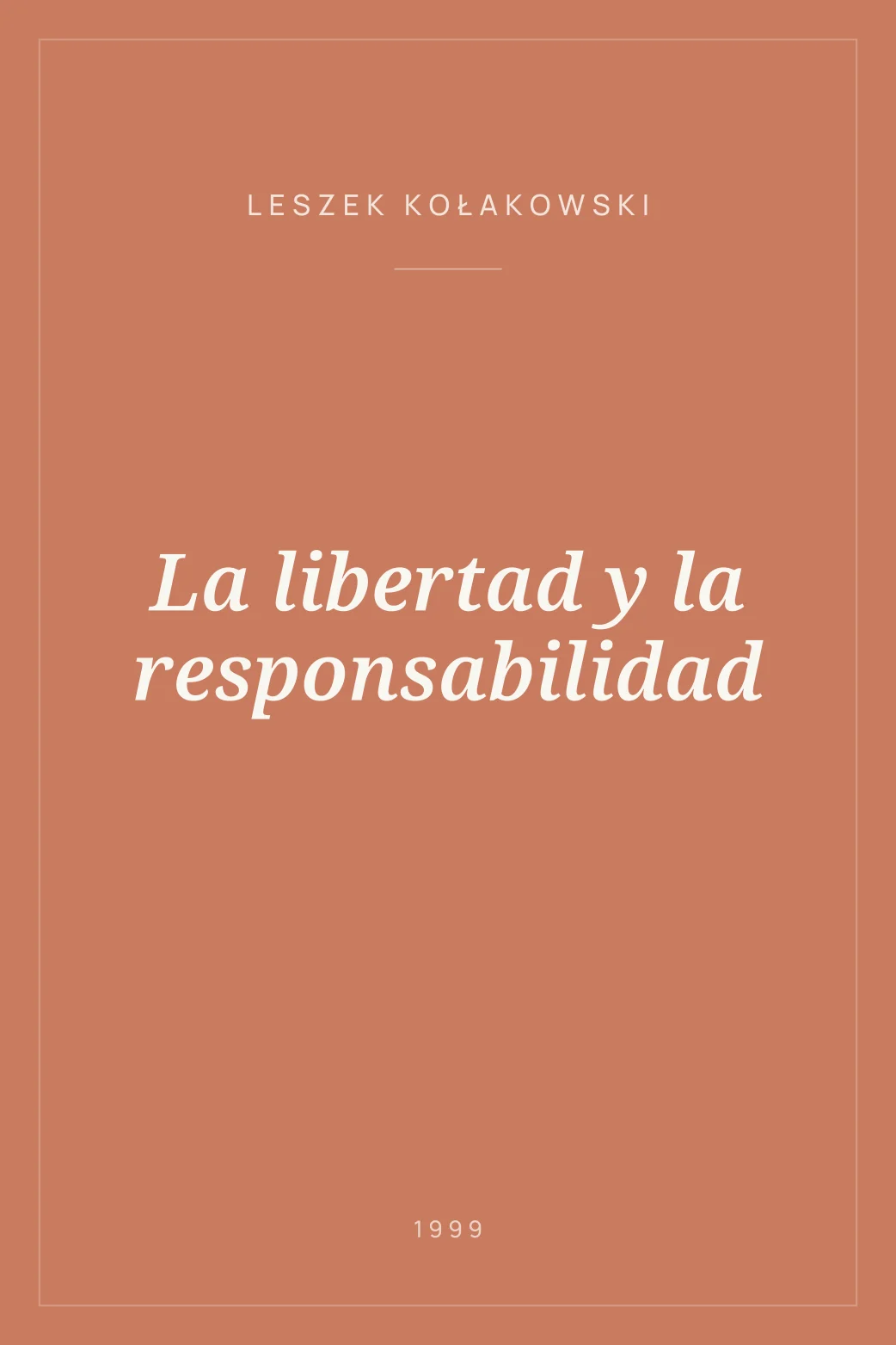 Portada de La libertad y la responsabilidad