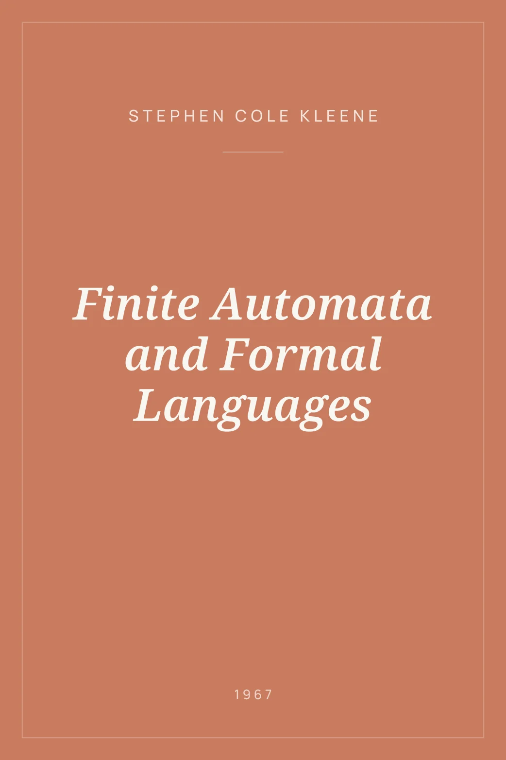 Portada de Finite Automata and Formal Languages