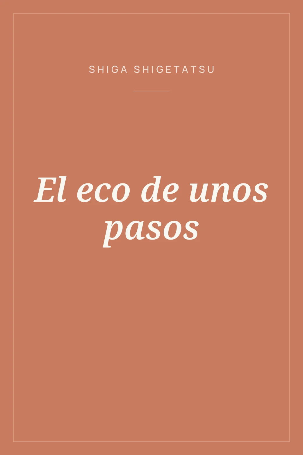 Portada de El eco de unos pasos