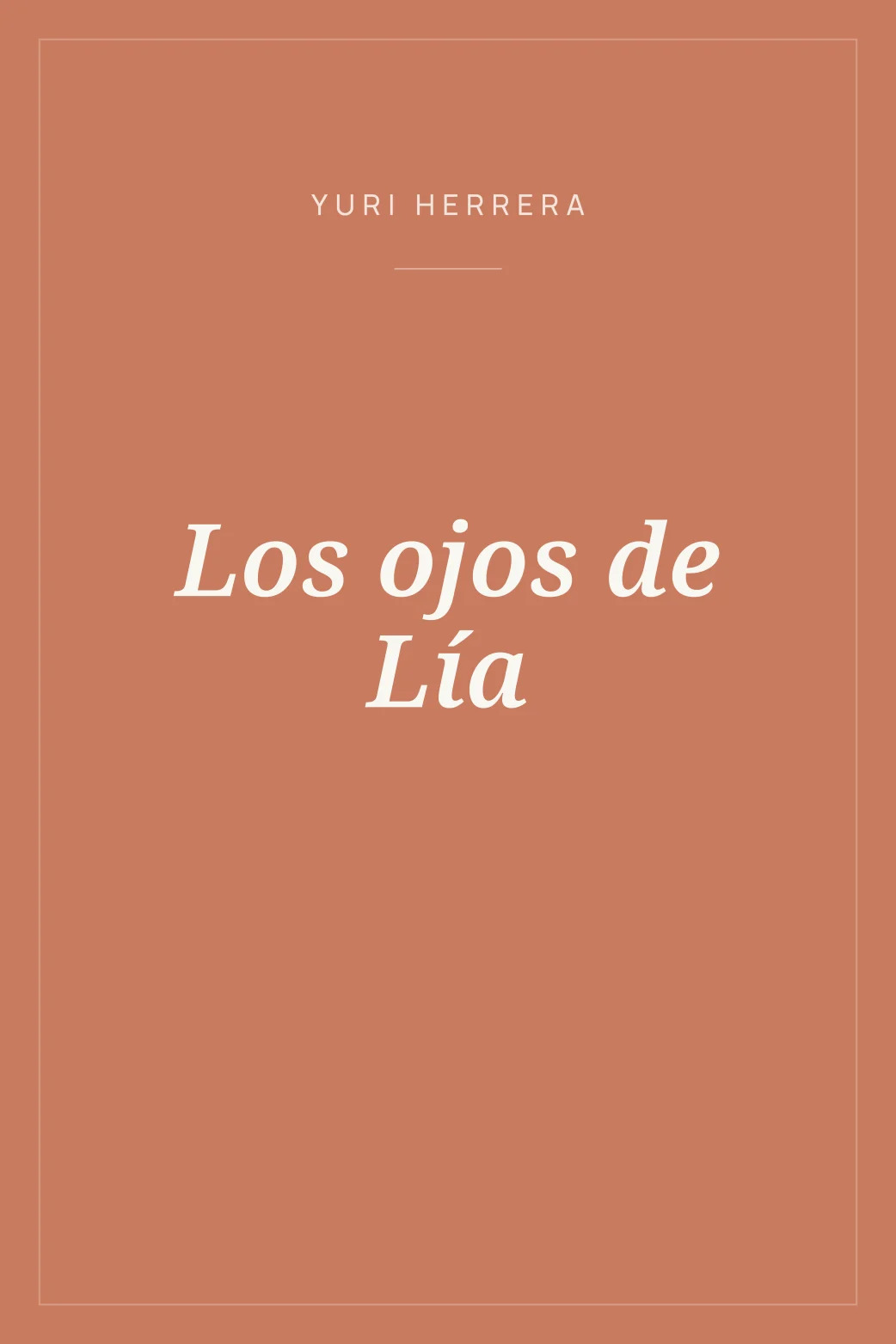 Portada de Los ojos de Lía