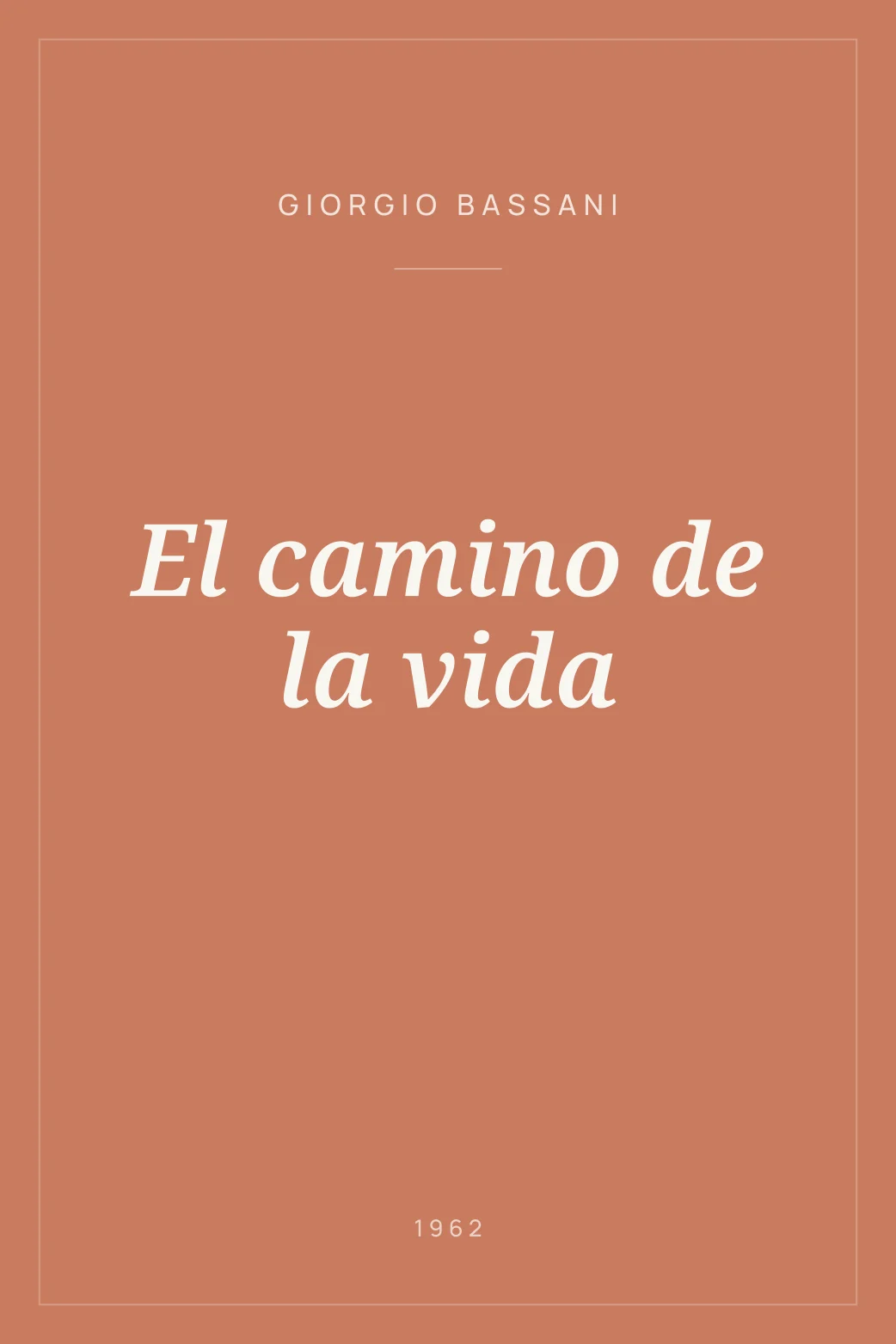 Portada de El camino de la vida
