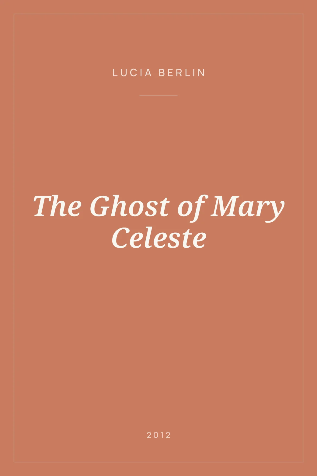 Portada de The Ghost of Mary Celeste