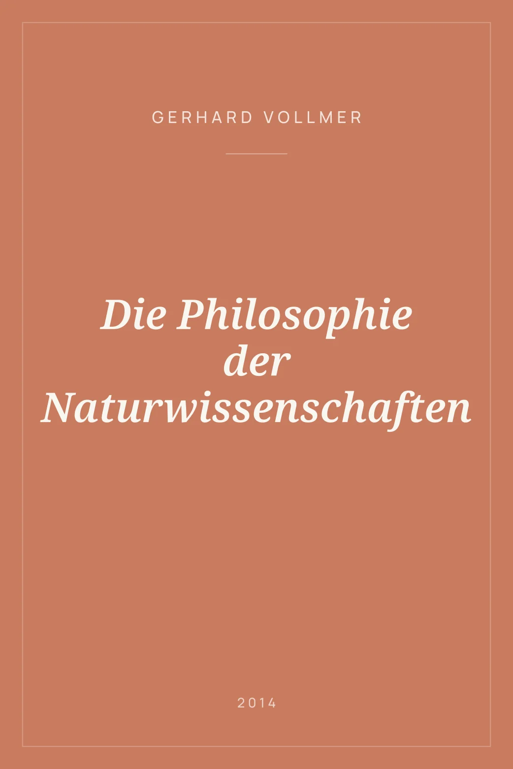 Portada de Die Philosophie der Naturwissenschaften