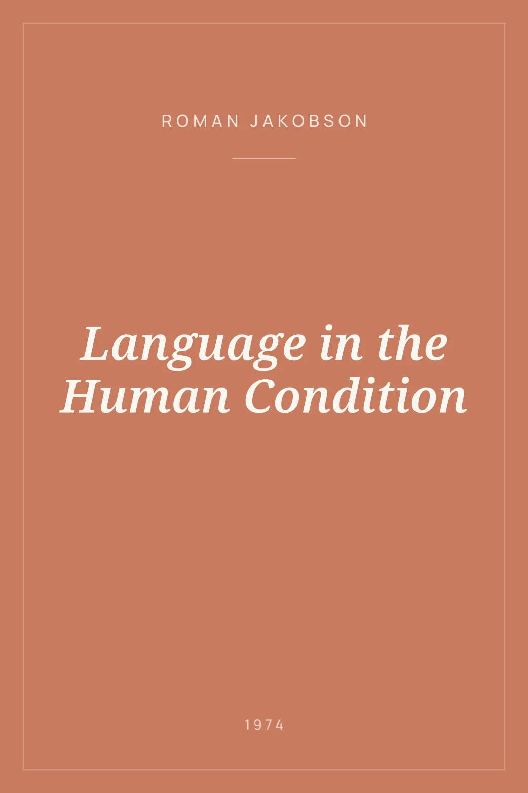 Portada de Language in the Human Condition