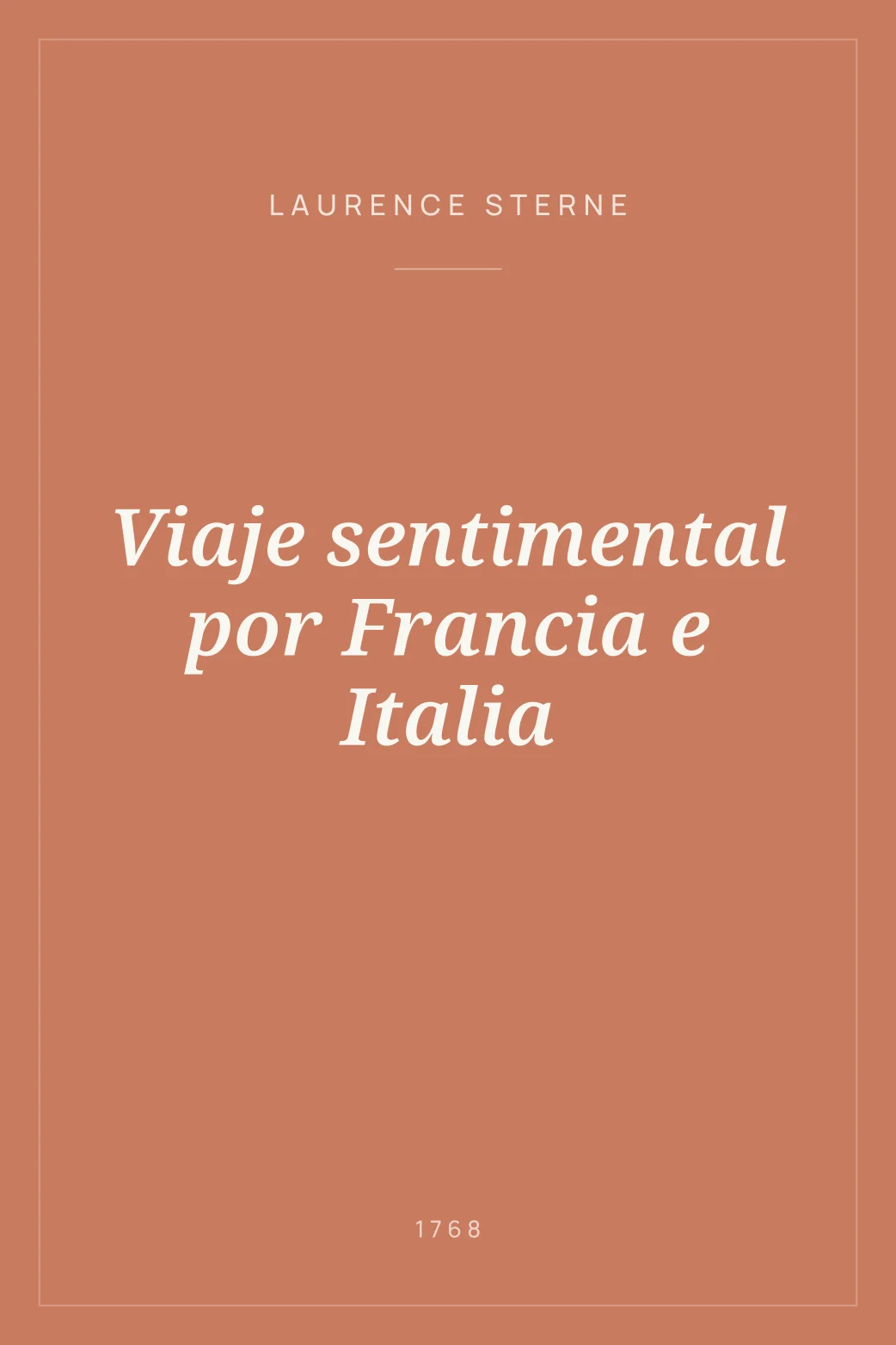 Portada de Viaje sentimental por Francia e Italia