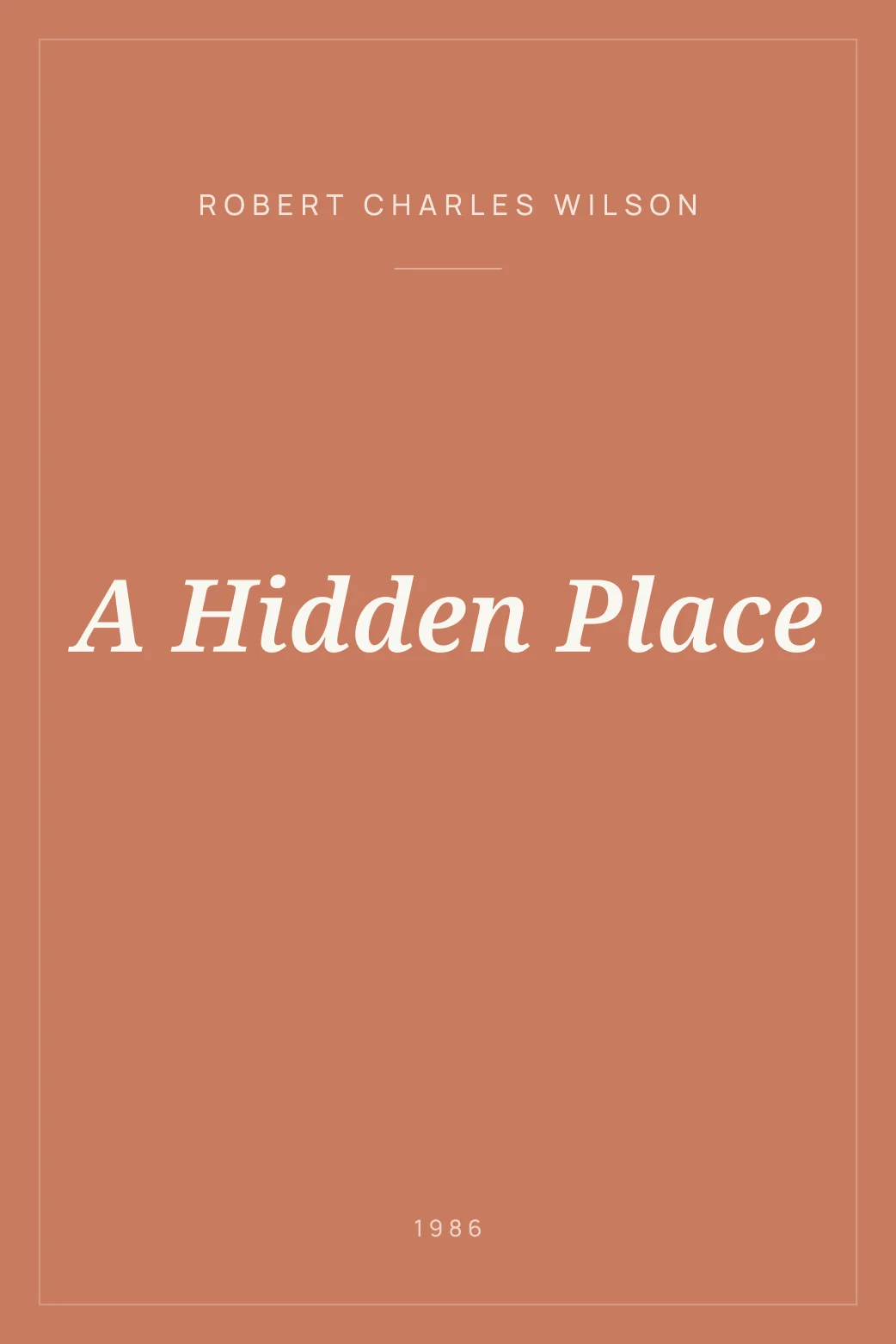 Portada de A Hidden Place