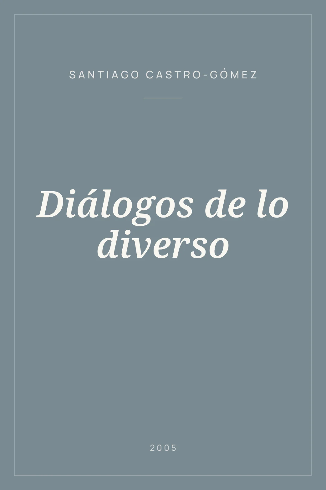Portada de Diálogos de lo diverso