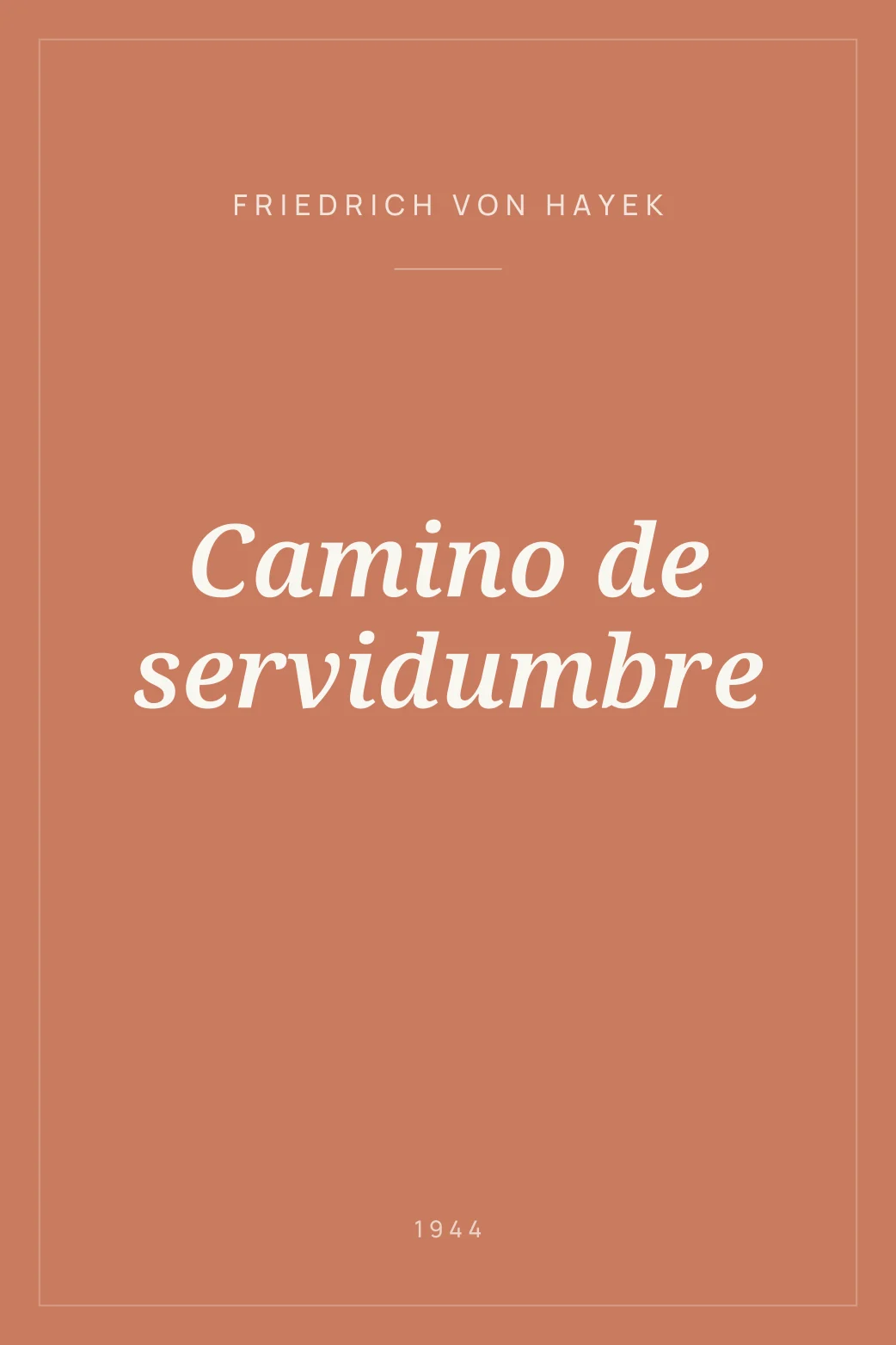 Portada de Camino de servidumbre