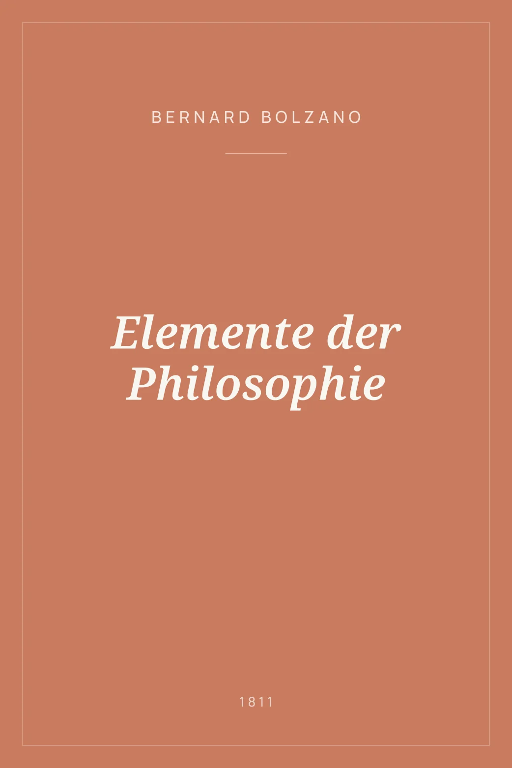 Portada de Elemente der Philosophie